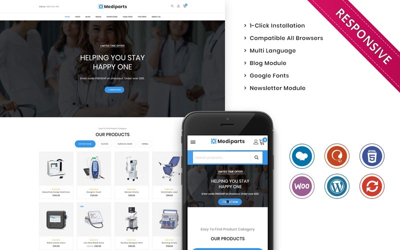WordPress WooCommerce - W1034