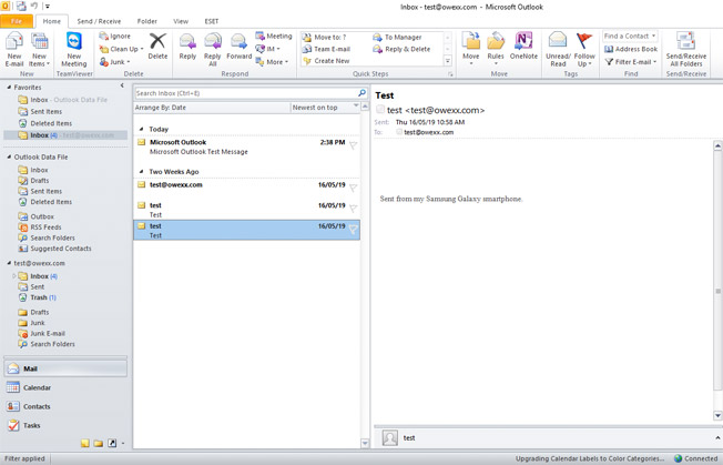 „Microsoft Outlook“ E-mail configuration 